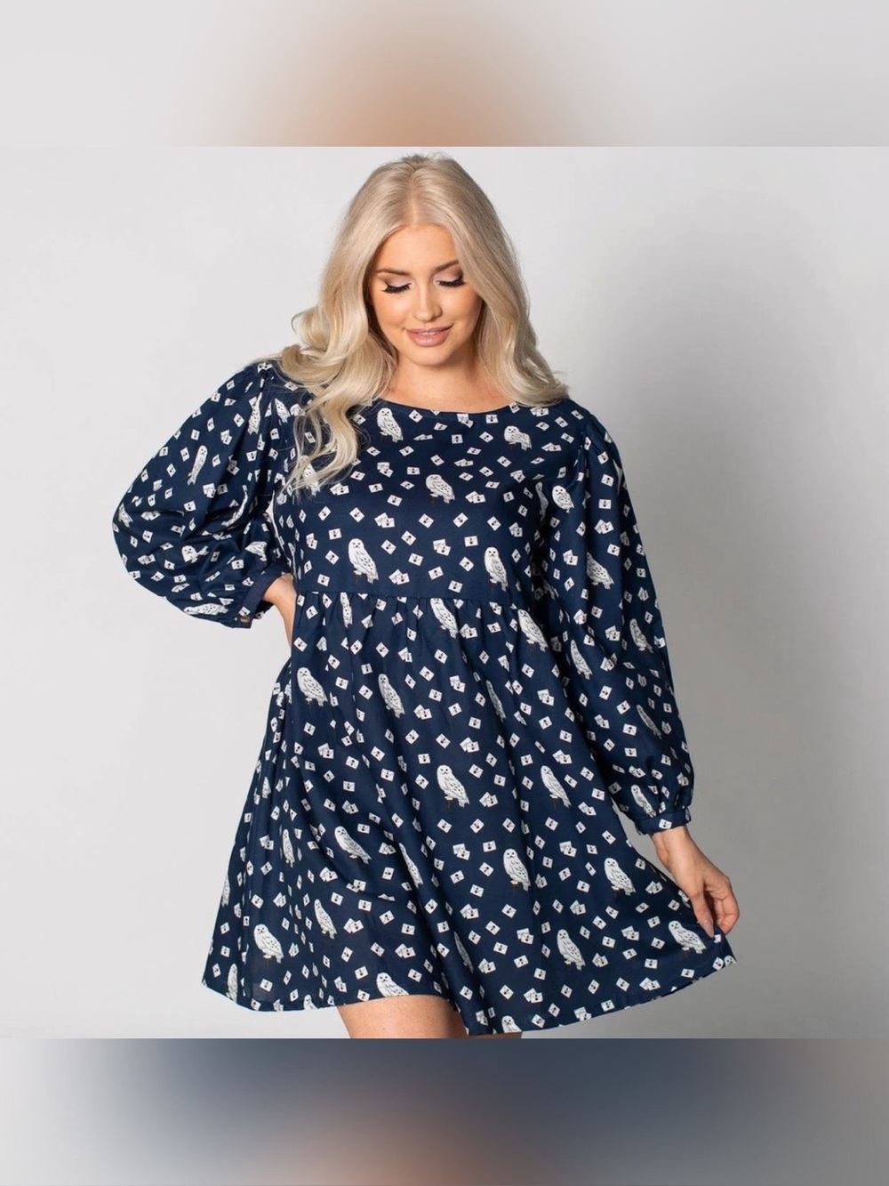 Cakeworthy Harry Potter Hedwig Owl Puffy Sleeve Dress - 3XL